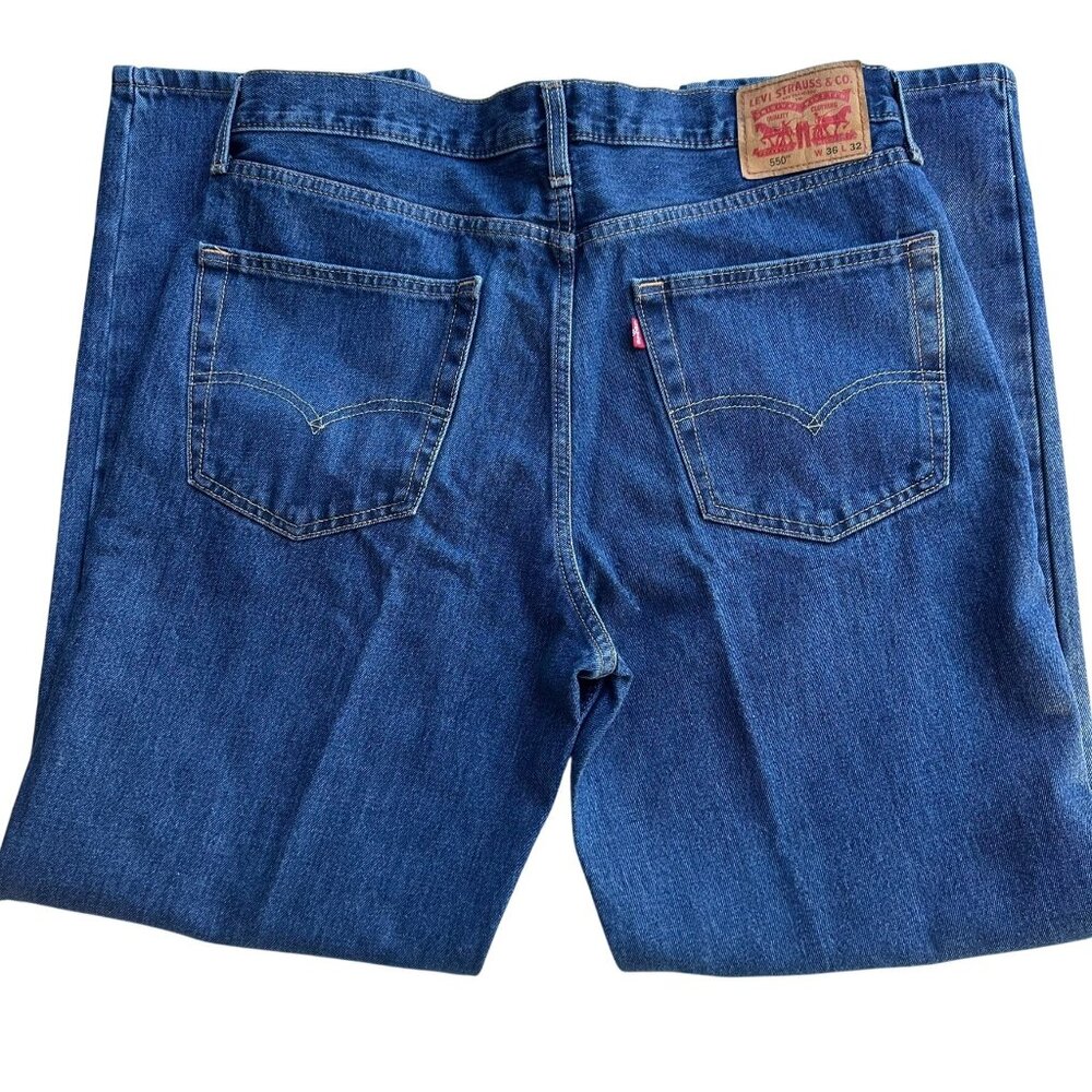 Levis 550 Mens Relaxed Fit Jeans W36 L32 Original Comfort Denim Classic Style - Picture 3 of 15